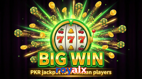 Big win animation on Royalx slot game